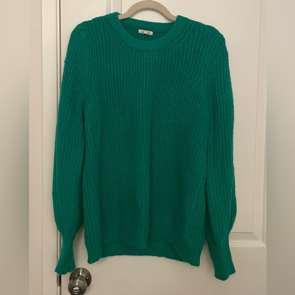 JODIFL Teal Crew Neck Sweater